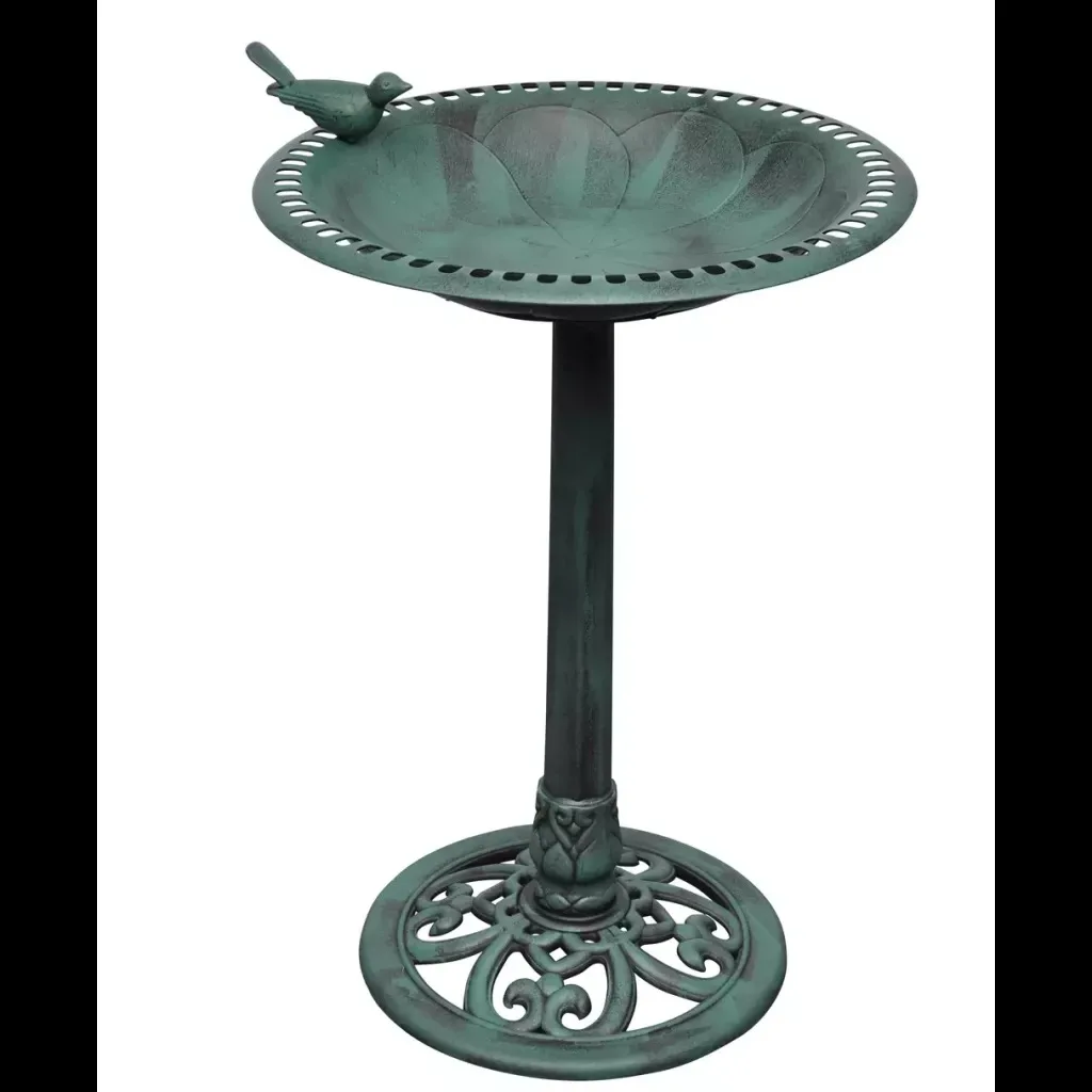 Vidaxl Waterproof Plastic Basin Outdoor Furniture Green Basin Bird Decoration V3