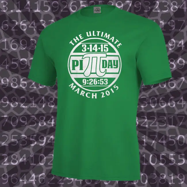 Pi Day of the Century 2015 MARS 15 Maths Geek manches longues homme tee shirt 1083