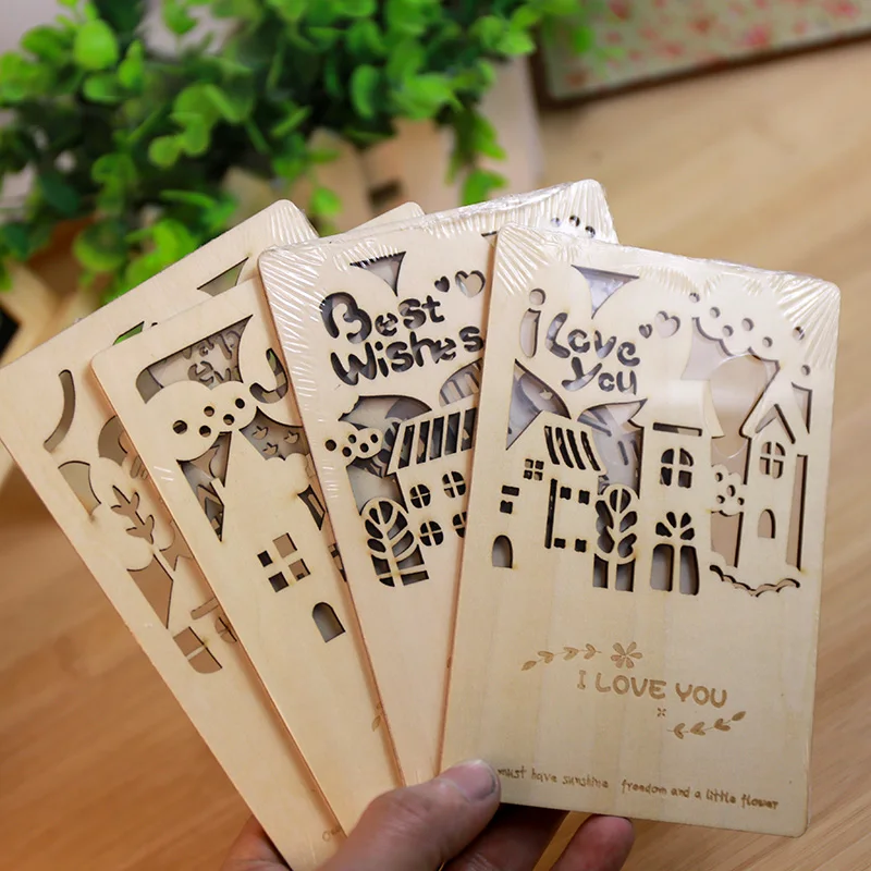 Online Buy Wholesale wooden greeting cards from China wooden greeting
