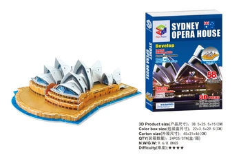 

New Arrival 3D Puzzles Sydney Opera House Builing Model Toys Educational Toy for Kids Jigsaw Puzzle Toys for Christmas 58pcs