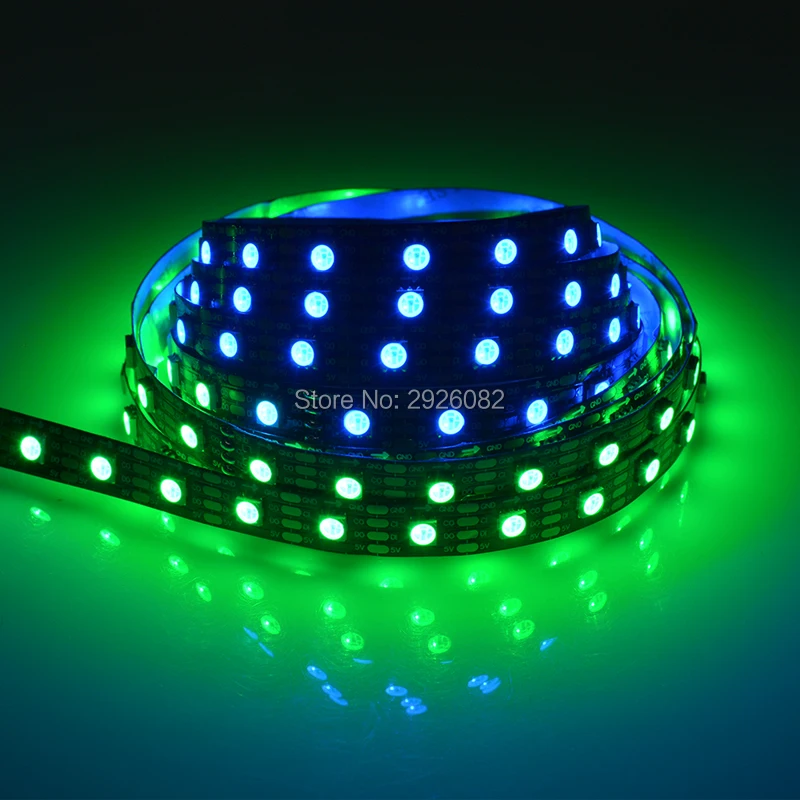 5 м 72 светодиодный s/M HD107S светодиодный светильник, 5050 SMD RGB светодиодный со встроенным IC HD107S(аналогичный APA102/APA107) Белый/Черный PCB, IP20/IP65/IP67