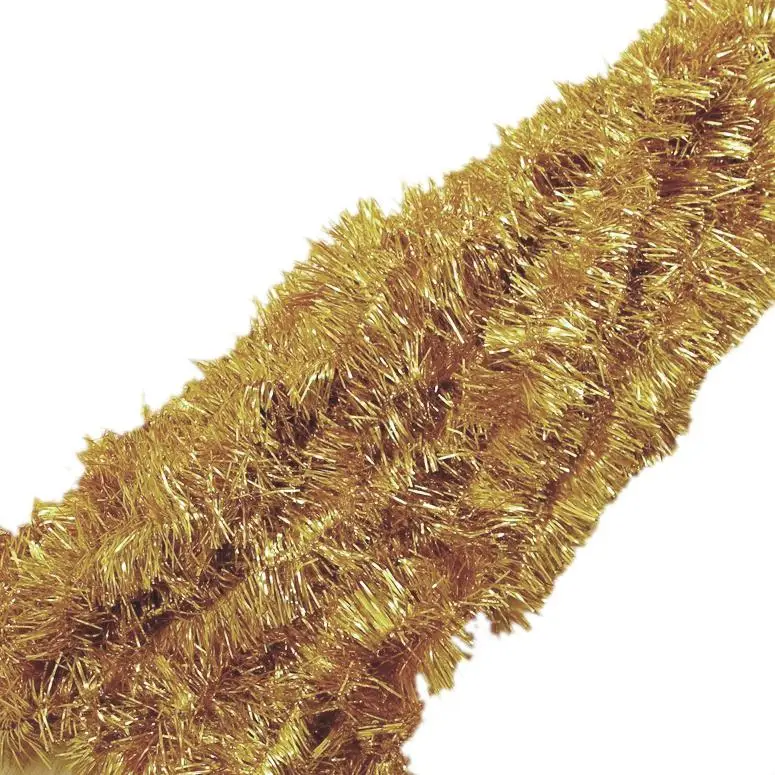 2 м(6,5 футов) Рождественская мишура, украшения для елки мишура гирлянда(золото