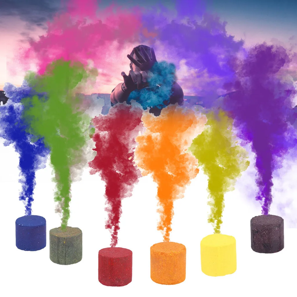 

Smoke Cake Colorful Spray Smoke Effect Show Round Bomb Party Stage Studio Photography Props Magic Light Fog Smoke Cake Maker