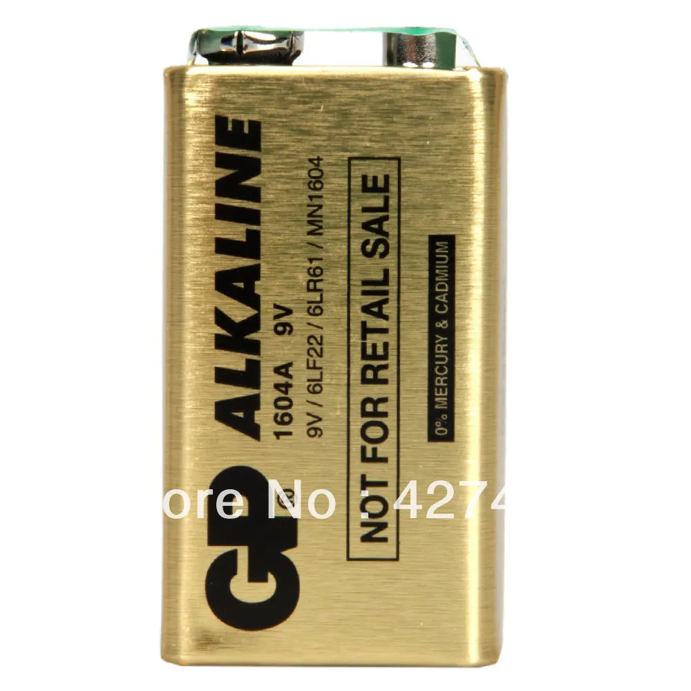 5pcs/lot GP 9V 1604A PP3 6LF22 6LR61 1604G 6F22 Alkaline Battery,High