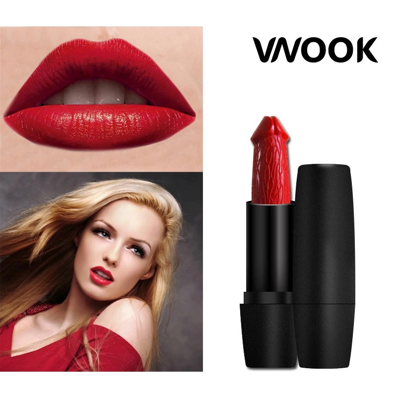 Vnook новый блеск пенис помада Водонепроницаемый Long Lasting Matte Lip Stick макияж Розовый и