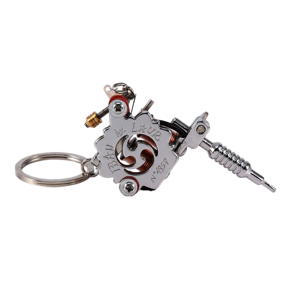 Fashion Mini Tattoo Pendant Machine Tattoo Supply Charm Key Chain As Pendant Ornament Key Ring Jewerly Gifts