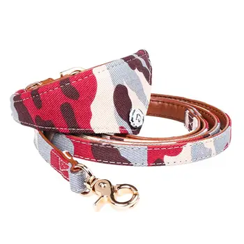 

Pet Collar Camouflage Pattern Adjustable Pet Bandana Dog Bandana Collar with Dog Leash