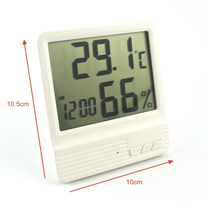 Цифровой термометр, гигрометр, измеритель температуры и влажности, будильник, ЖК-экран, комнатная метеостанция