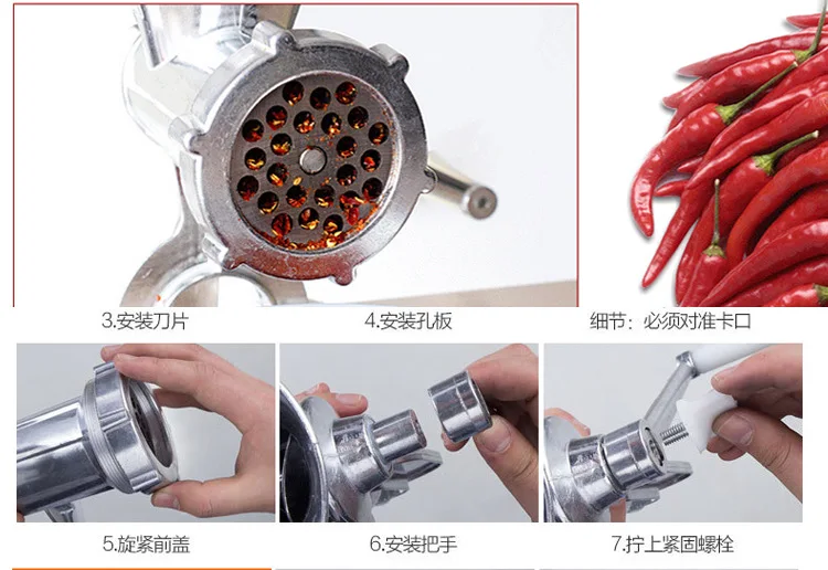 Ручная ломтерезка для мяса Мясорубка алюминиевый сплав мясоруорубка Мясорубка Колбаса Stuffer стол кривошипно кухонный овощной нож