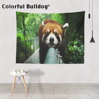 

Luxury 3D Animal Wall Blanket Bear Tiger Wolf Sloth Stream Decoration Tapestry Apartment Dormitory Wall Cloth Wall Hanging 150Cm