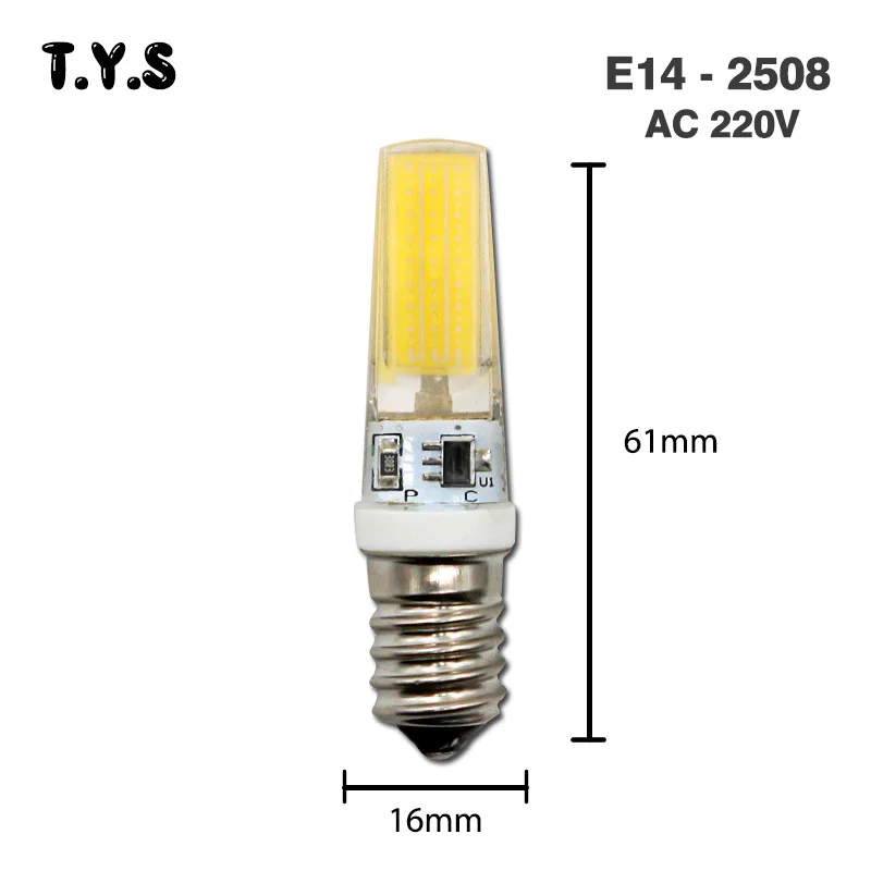 6 шт G4 G9 светодиодный светильник переменного тока 220 V COB E14 лампа 9 Вт