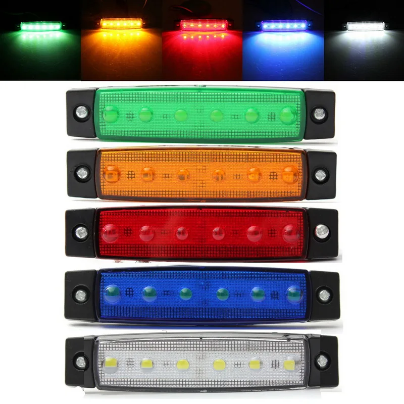 

24V 6LED Truck Bus Trailer Side Marker Indicator Light Lamp
