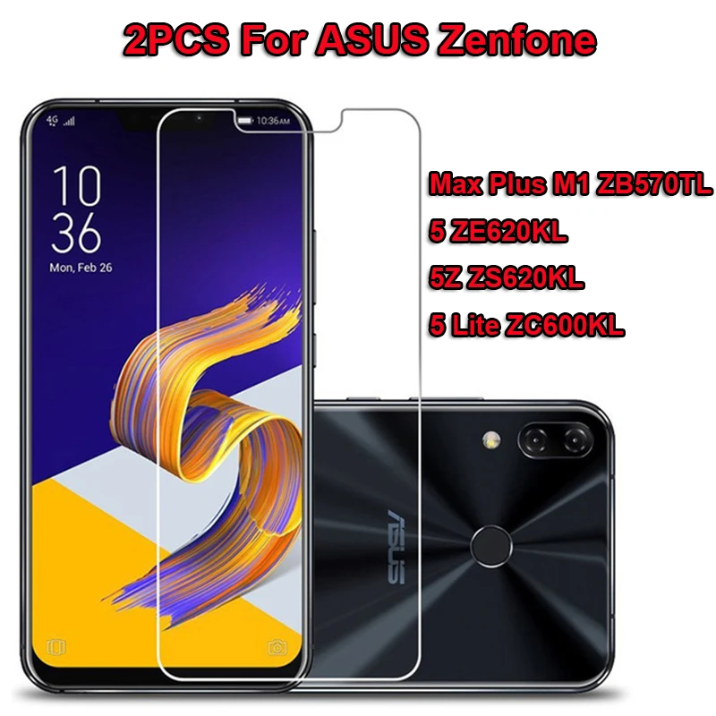 

2PCS Ultra-thin Tempered Glass For Asus Zenfone 5 Lite ZC600KL 5Z ZS620KL ZE620KL ZB570TL Screen Protector Protective Glass Film