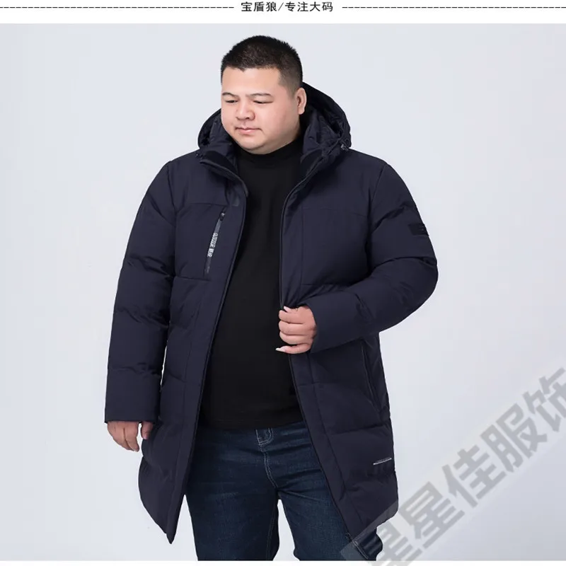 10XL 8XL 6XL Высококачественная парка, Мужская зимняя длинная куртка, Мужская Толстая куртка с хлопковой подкладкой, Мужская парка, пальто, мужские Модные Повседневные Пальто - Цвет: Navy Blue