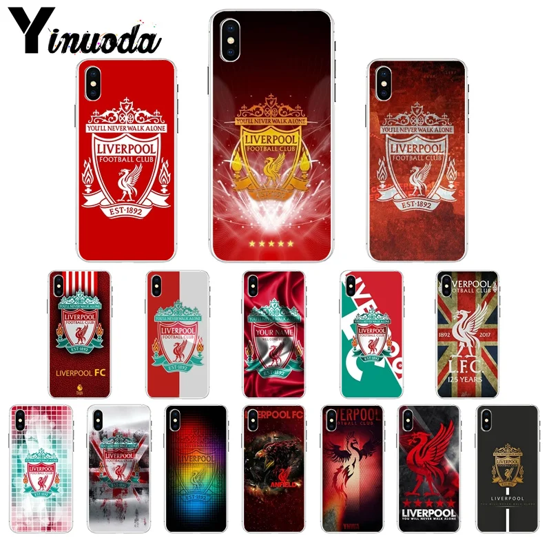 

Yinuoda Liverpool Football Club TPU Soft Silicone Transparent Phone Case for Apple iPhone 7 6 6S Plus X XS MAX 5 5S SE XR 8