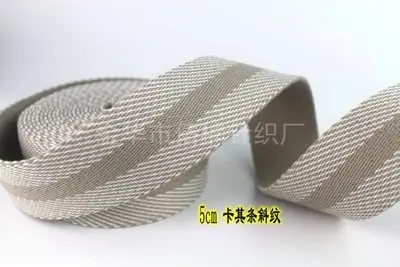 50mm Beige/ Natural  Canvas Cotton Webbing Belt Fabric Strap Tape x1 Yard 