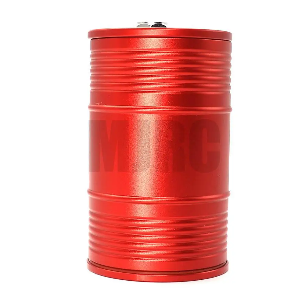 Металлический масляный барабан бак пепельница украшение для 1/10 RC Гусеничный автомобиль Traxxas TRX4 Defender Bronco RC4WD D90 D110 осевой Scx10 90046 - Цвет: Red