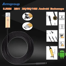 2IN1 PC USB Эндоскоп Android Камера 5.5 мм 2 М/5 М/10 М Объектива IP67 Водонепроницаемый Труба Endoscoop Камеры Змея бороскоп Труба Инспекции
