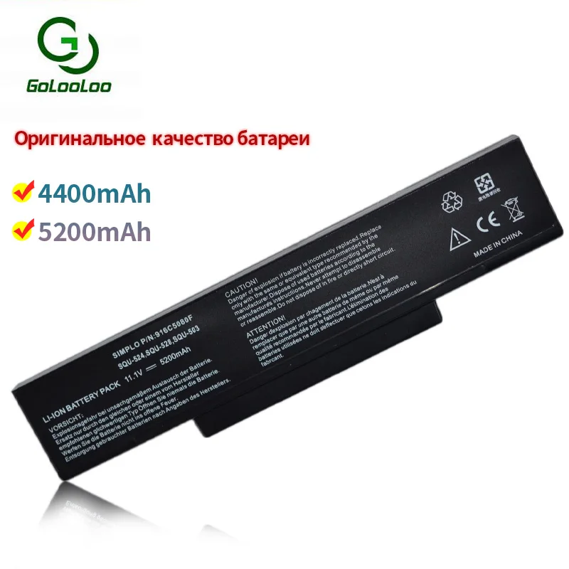 Golooloo 6 ячеек Аккумулятор для ноутбука Asus M51 M51A M51Kr M51Se M51Sn M51Sr M51Ta M51Tr M51Va M51Vr S62 S96 S96J S96JF S96JH