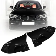 Пара Глянец черный, красный сине-белые Зеркало заднего вида покрытия для BMW F20 F21 F22 F30 F32 F36 X1 F87 M3 2012 2013