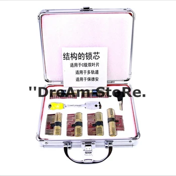 

Locksmith Tools Cutaway Visible Transparent Practice Lock Cylinder Lock Pick Tools Set