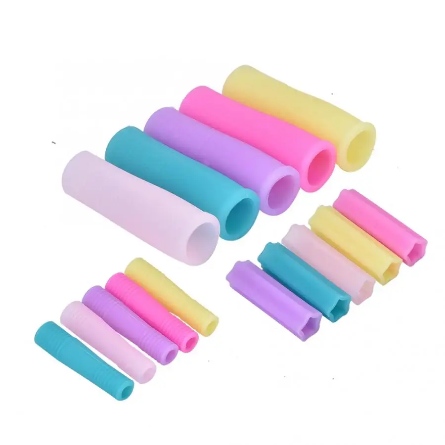 10Pcs/set Manicure Silicone Protective Sleeve Cover for Nail Cuticle Scissors Dead Skin Scissors