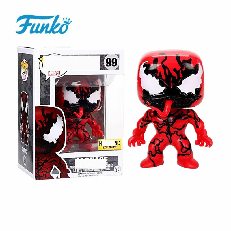 1 шт. Funko pop чудо-яд тематическая фигурка#300 Venompool#82#99#100 Коллекционная модель игрушки для любителей фильмов подарок с коробкой - Цвет: With box-99