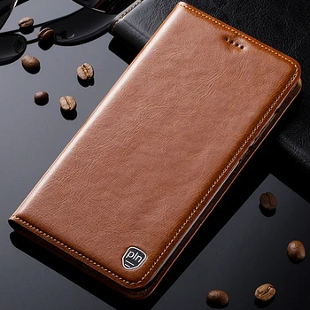 

Case For Asus Zenfone Max Pro M2 ZB633KL ZB634KL / 6 ZS630KL Case Genuine Leather Stand Flip Magnetic Phone Cover