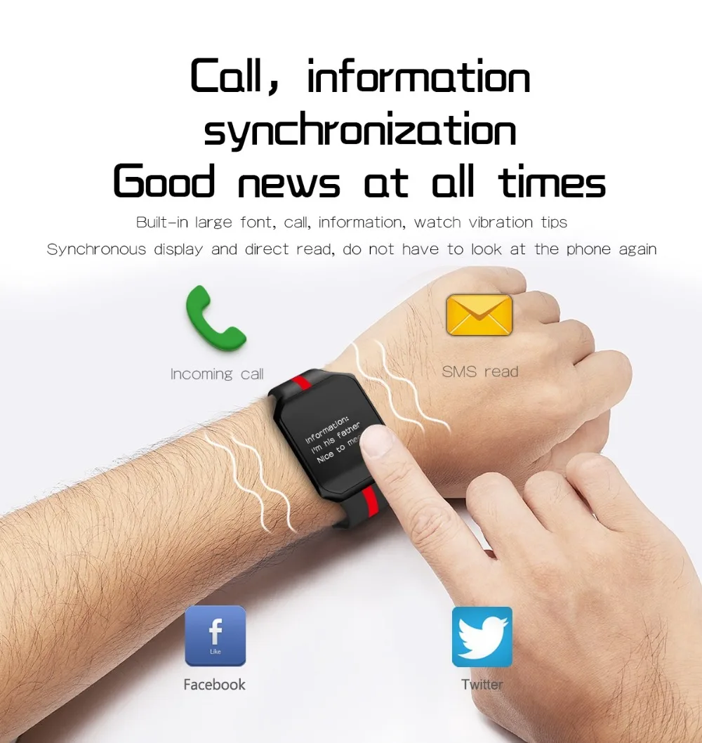 New B07 Pedometer Blood Pressure Heart Rate Monitor Smart Watch IP67 Waterproof Sport Fitness Trakcer Watch Men Women Smartwatch (10)