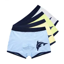 Новинка года, 4 шт./партия, нижнее белье для мальчиков трусы-боксеры с рисунком дельфина, детские трусики для мальчиков мягкие короткие трусы из хлопка для маленьких мальчиков UD66