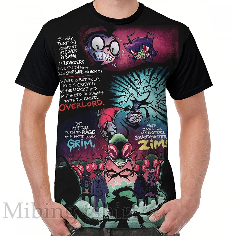 

Funny print men t shirt women Tops tee Invader Zim - Issue 12 Graphic T-Shirt O-neck Short Sleeve Casual tshirts