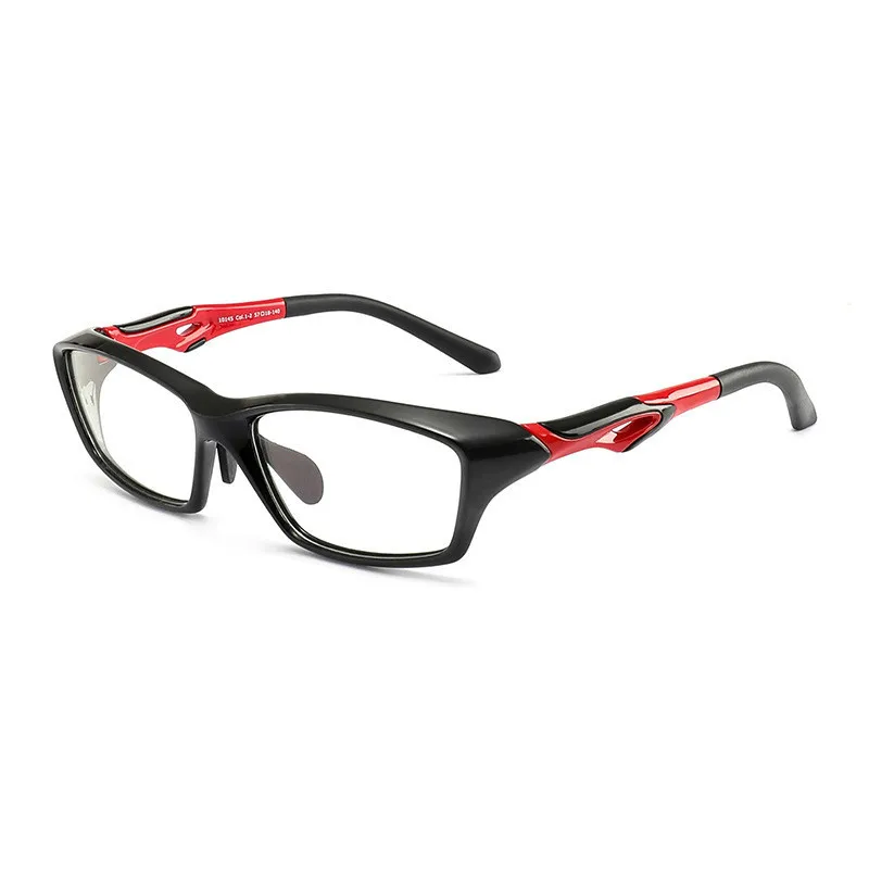 Brightzone Sport Curved TR-90 Anti-UV Anti-radiation Anti-Fatigue Blue Light Blocking Eye Glasses Digital Gamer Computer Goggle - Цвет оправы: Black Red