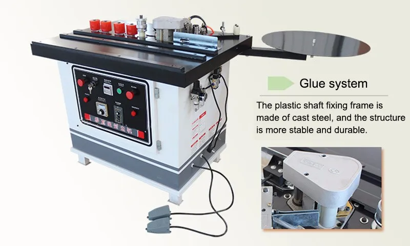 Кромкооблицовочная машина для дерева ручное использование машины для кривой и прямой древесины двухсторонняя кромкооблицовочная машина для клея FC1001S