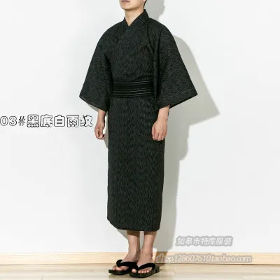 Traditional Japan Kimono Yukata Mens 95% Cotton Dressing Gown Male Lounge Robes with Belt Plus Size Summer Pajamas set A52801 Traditional Japan Kimono Yukata Mens 95% Cotton Dressing Gown Male Lounge Robes with Belt Plus Size Summer Pajamas set A52801