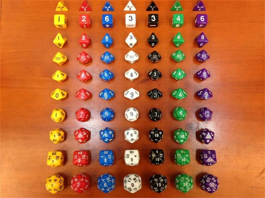 SPORTSHUB 10 шт./набор акриловых цифровых кубиков 7 цветов с сумкой T& G dnd для ролевых игр Игры большие игральные кости игрушки EF0011