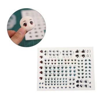 

Cartoon Eyes Stickers Anime Figurine Doll Face Organ Paster Clay Decals