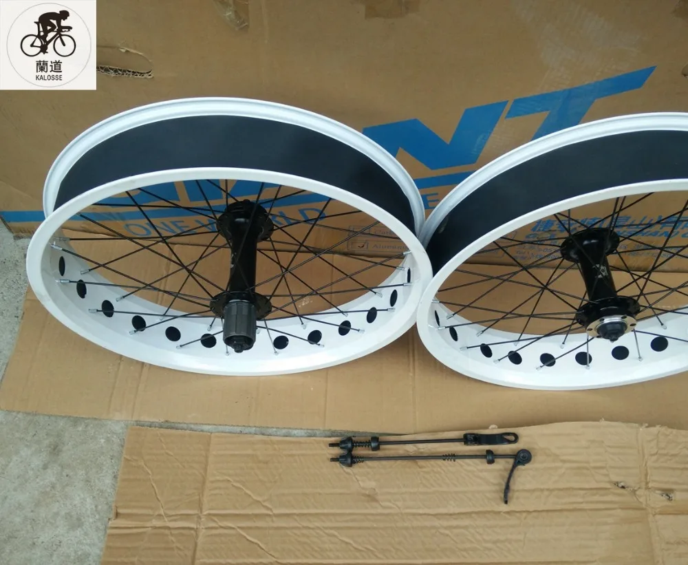 Top Kalosse Sports equipment Fat bike wheels Snow/beach wheel 20er 20*4.0 , 7/8/9/10S cassette F135/ R190mm hubs , DIY colors 12 Top Kalosse Sports equipment Fat bike wheels Snow/beach wheel 20er 20*4.0 , 7/8/9/10S cassette F135/ R190mm hubs , DIY colors 12