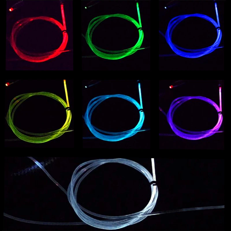5 в 1 6 м звуковая активная EL неоновая полоса света RGB светодиодная Автомобильная