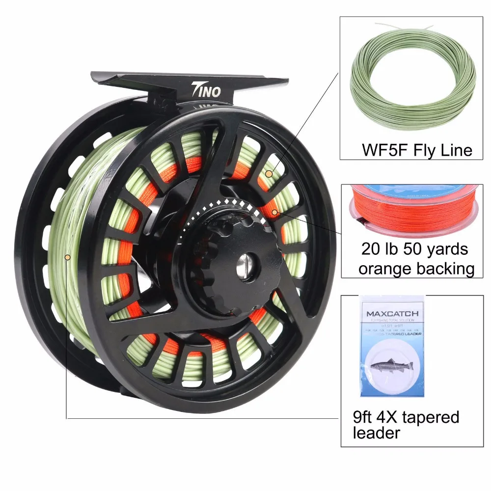 Maximumcatch 5/6WT Fly Fishing Combo 9FT быстрое действие Fly Rod Pre-Spoled Fly Reel Fly Line с Cordura triangle Tube