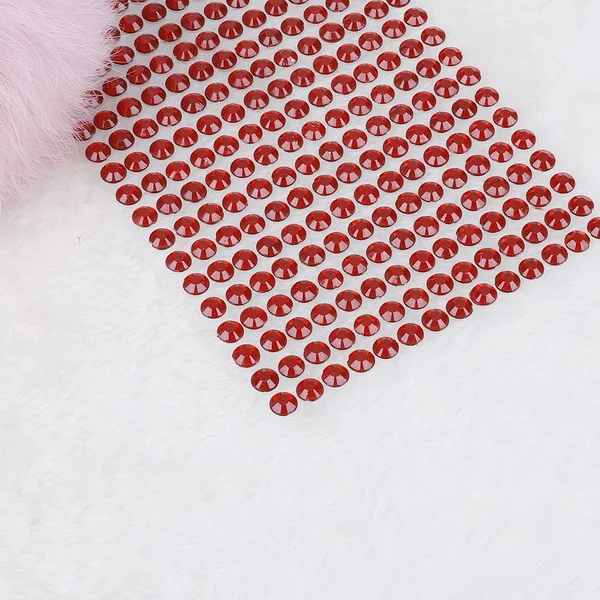 504 шт 6 мм акриловая самоклейка горный хрусталь стикер лента ремесло блеск драгоценный камень DIY наклейки для скрапбукинга искусство украшения - Цвет: Red
