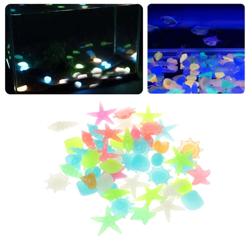 Aquarium decoration 50pcs New Luminous Stone Fish Tank Aquarium