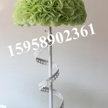 SPR 50 см 2 шт./лот Свадьба Искусственный шелк цветок мяч пластик внутренний-светло-зеленый-Поцелуи ball-1pcs = 2 шт. шары