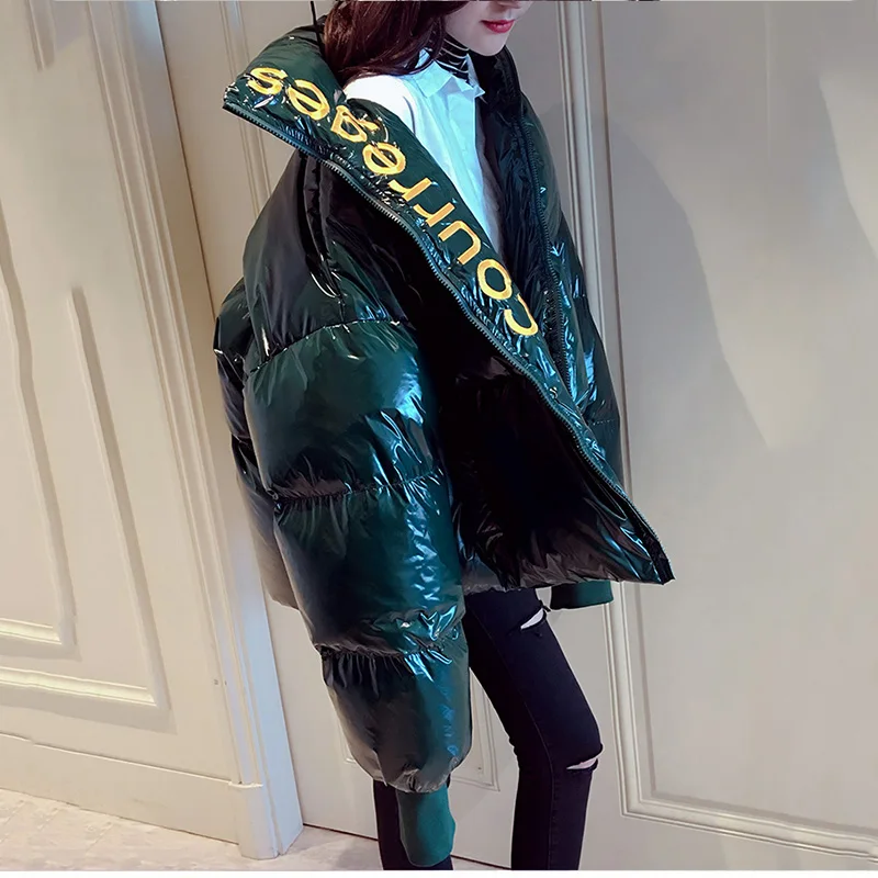 Taille Imperméable Veste army Lâche Manteau Hiver 2019 Vers Bas Green Le Chaud Noir Grande Femmes Épaisse Parka Brodée Brillant rouge De OpvBqpz