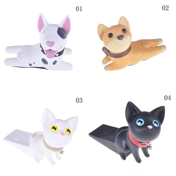 

Home decoration Cute Cartoon Dog Door Stopper Holder Bull Terrier PVC safety for baby Dog Anime Figures Toys for Children