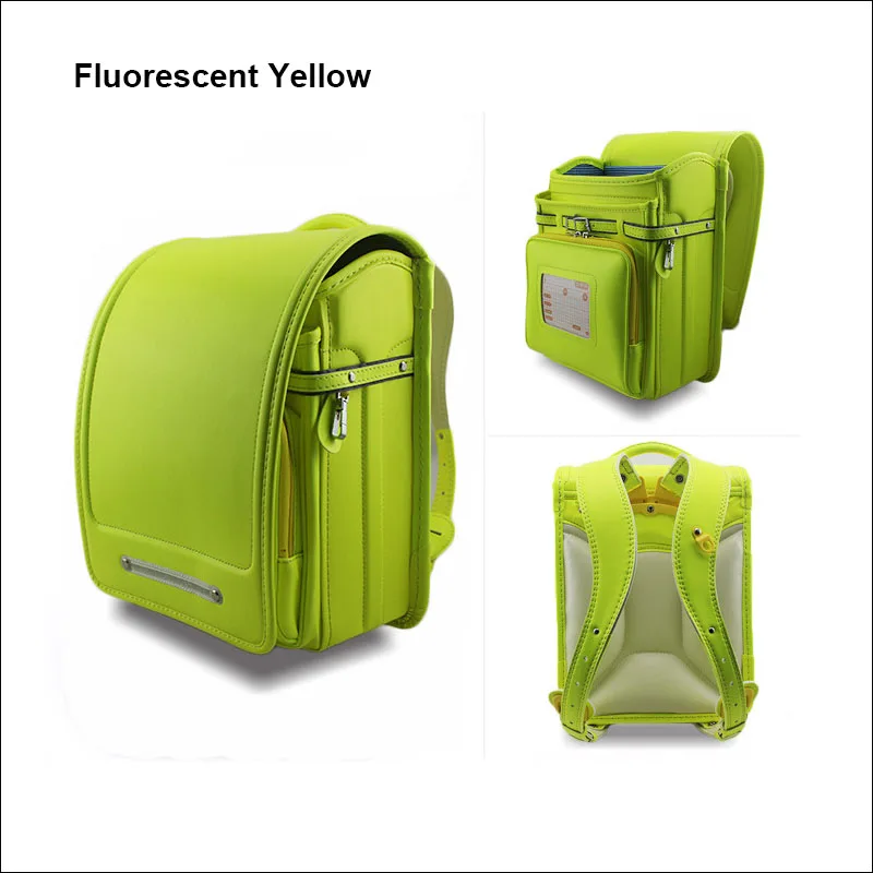 Популярные детские рандосеру модные школьные сумки для мальчиков и девочек Детский Рюкзак Японский студенческий рюкзак детский большой школьный рюкзак - Цвет: Флуоресцентный желтый