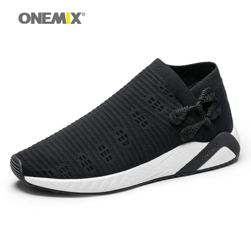 

Onemix Men Running Shoes Weaving Breathable Light Running Shoes Knitted Vamp For Women Shoes Walking Lightweight Slip Resistan