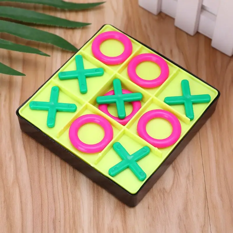 Детские шахматные игры пластик O X Tic Tac Toe шахматная фигура игрушечные лошадки Набор Дети Логические