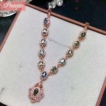 

Natural Sapphire pendant necklaces for Women Party 12pcs Genuine Gemstones 925 Sterling silver fine Jewelry Manufacturer #152