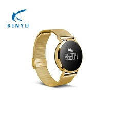 KINYO Фитнес браслет Smartband кровяное давление smartwatch IP67 водонепроницаемый пульт дистанционного управления камера сталь Смарт часы для женщин pk x6 h9 KINYO часы водонепроницаемый смарт-браслет для же
