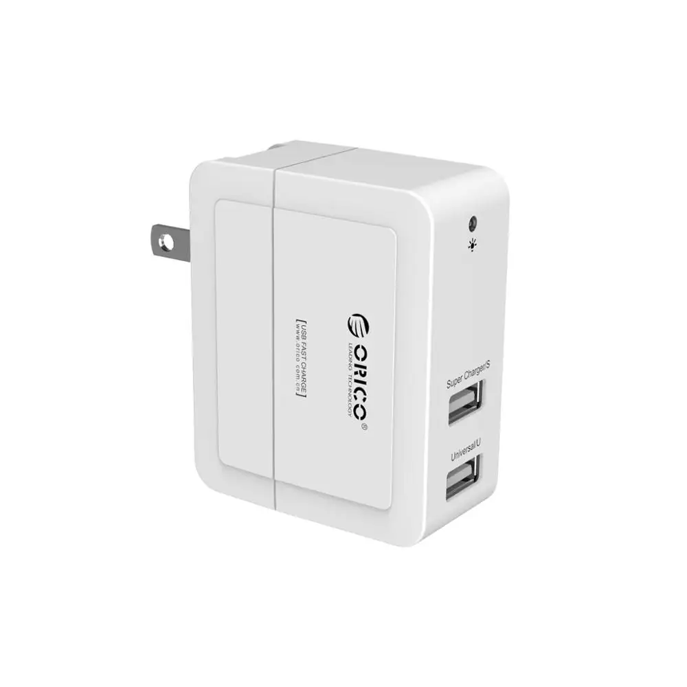 ORICO 5V2. 4A 5V1. 5A USB зарядное устройство US Plug дорожное настенное зарядное устройство адаптер 12 Вт портативное зарядное устройство для смартфона черный белый - Тип штекера: White US Plug